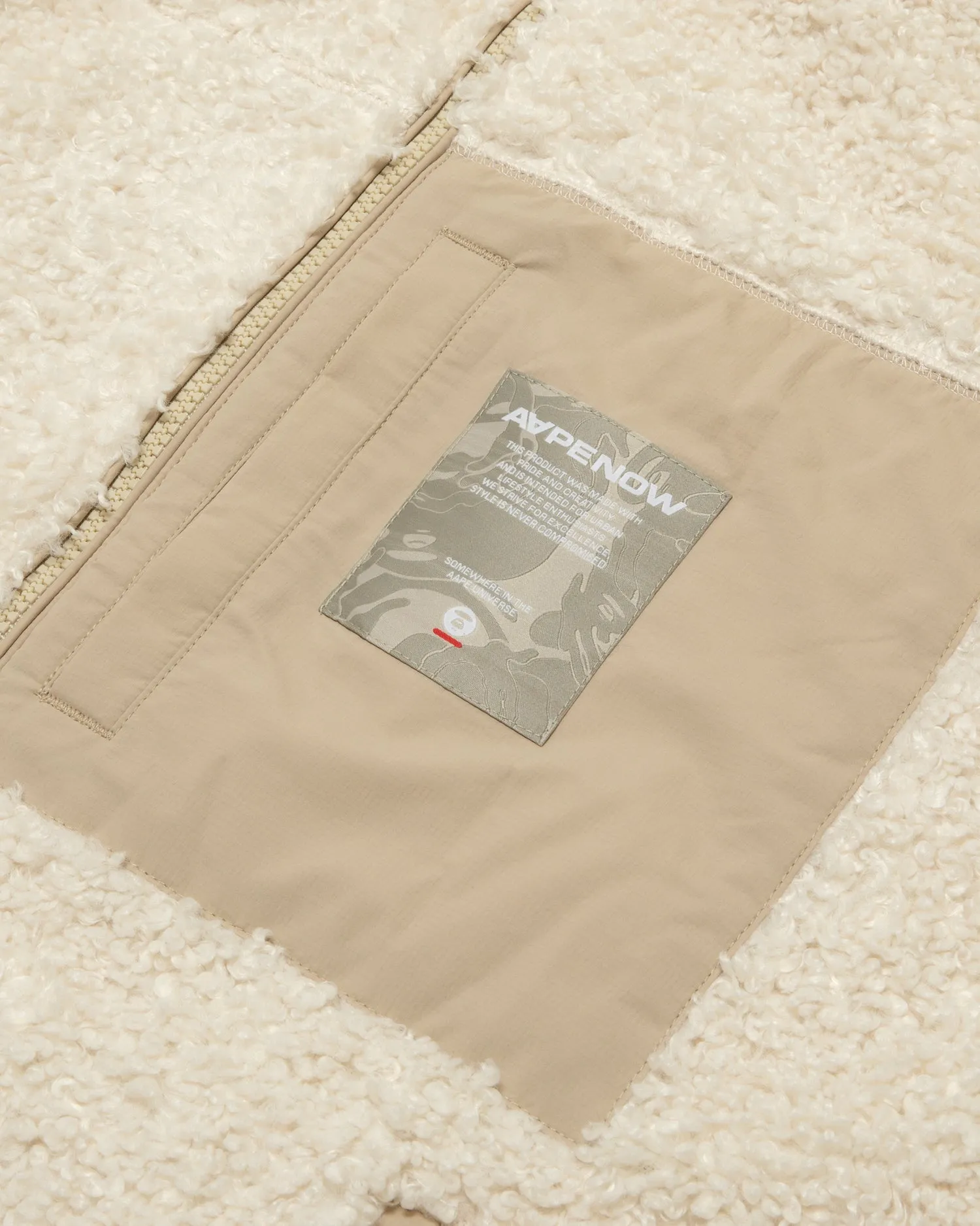 Moonface logo sherpa fleece jacket