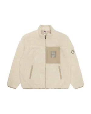 Moonface logo sherpa fleece jacket