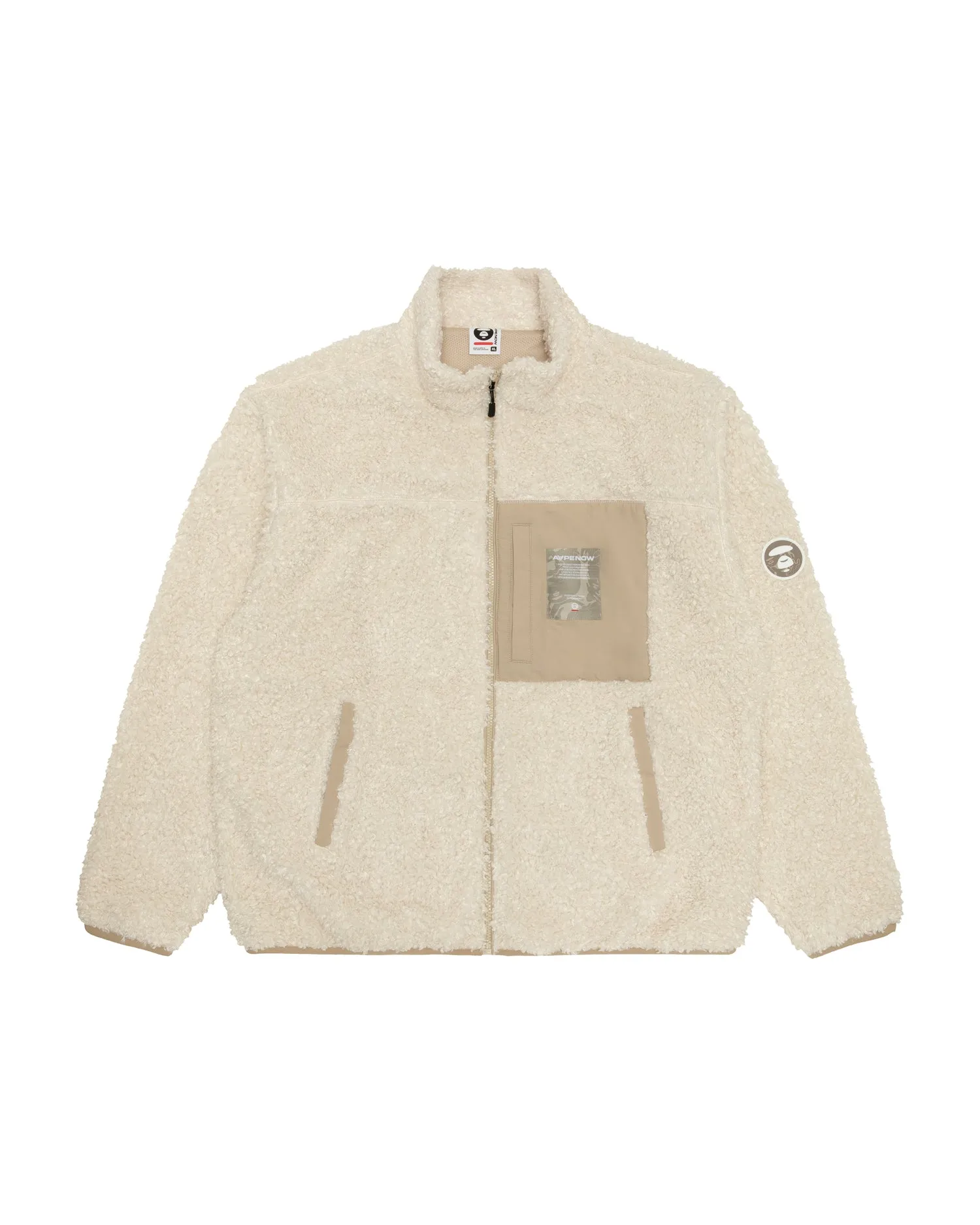 Moonface logo sherpa fleece jacket