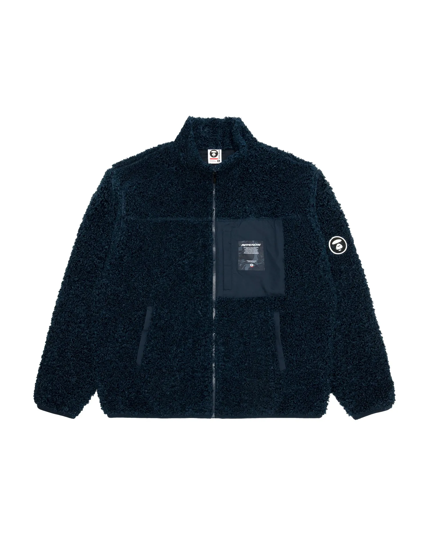 Moonface logo sherpa fleece jacket