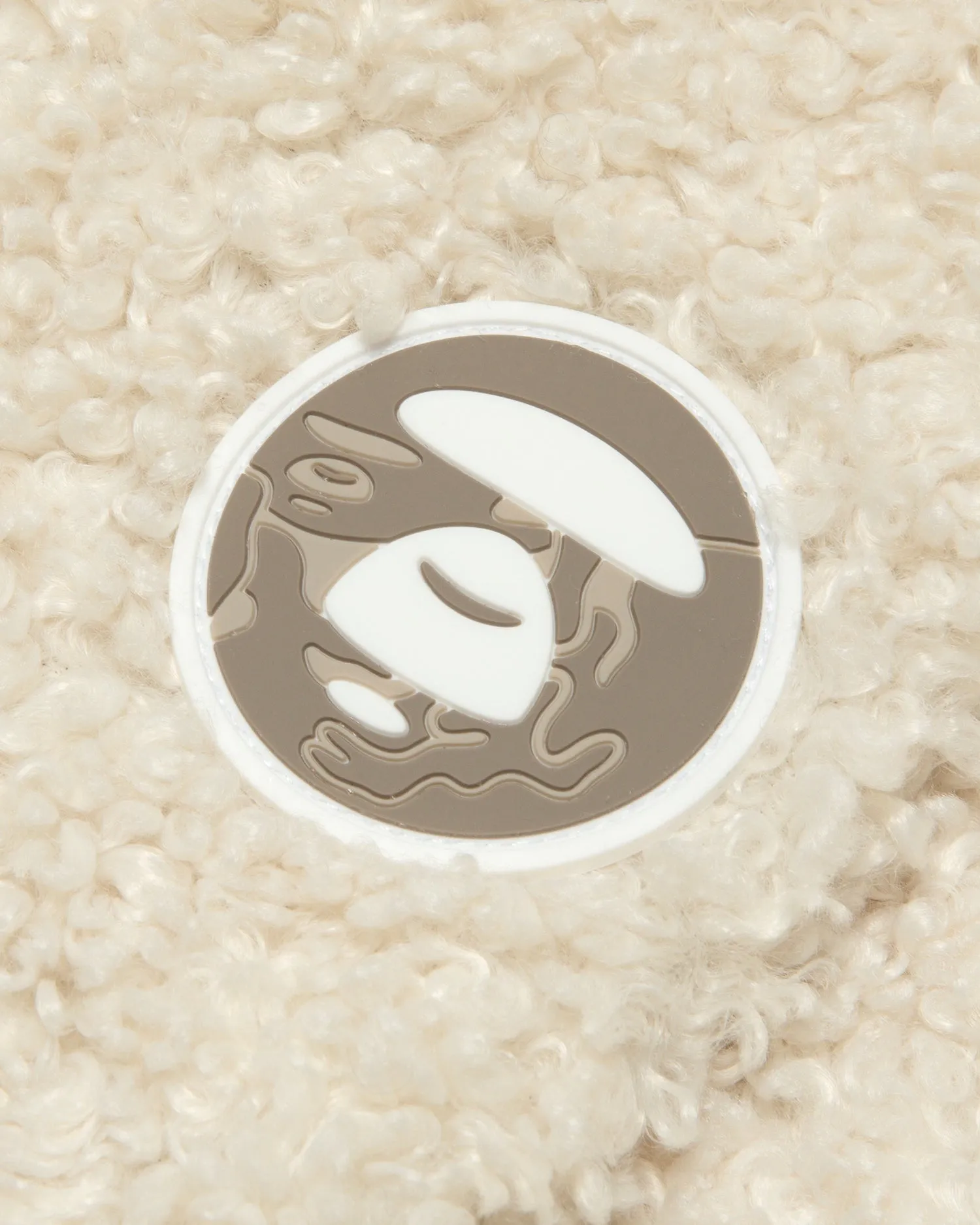 Moonface logo sherpa fleece jacket
