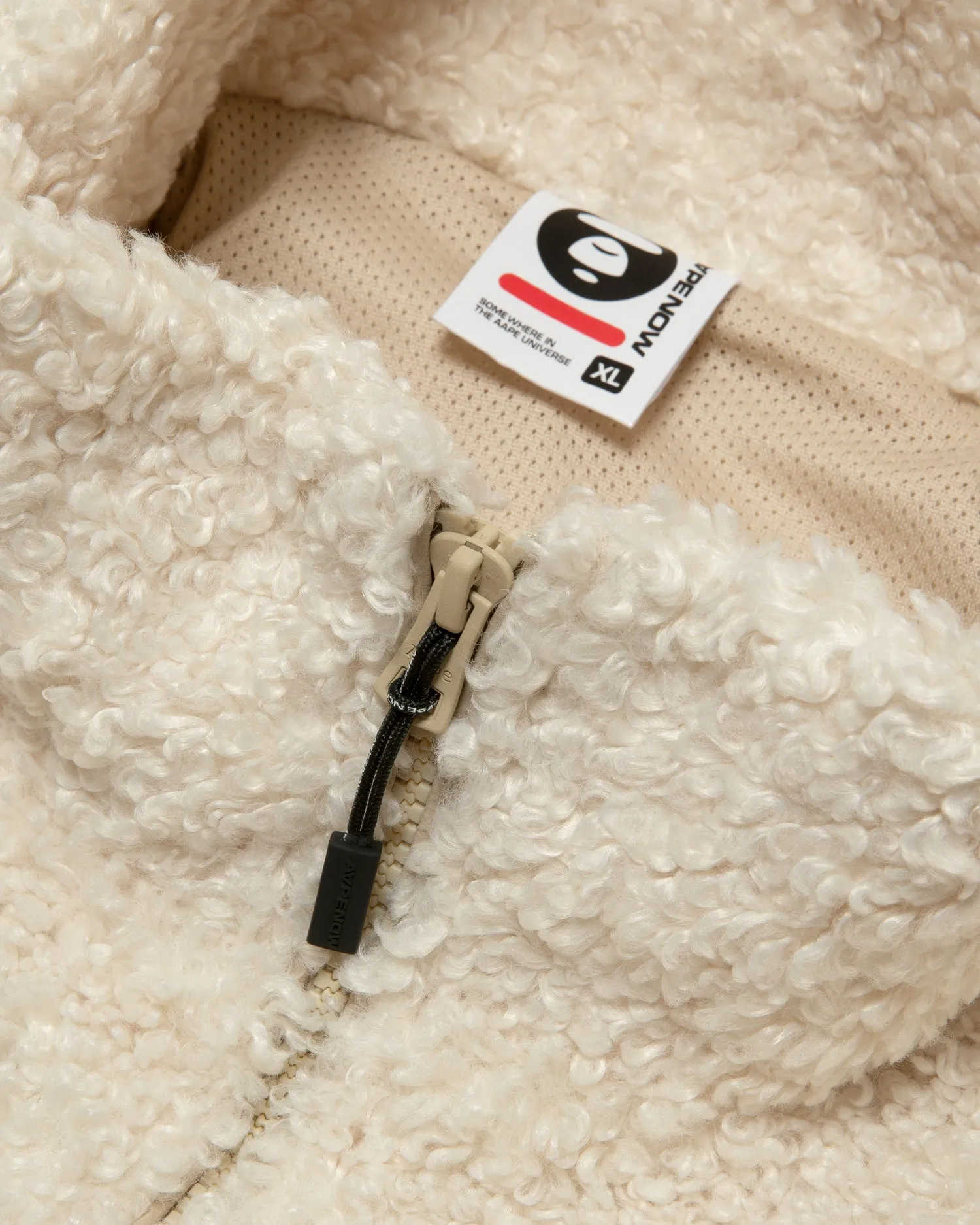 Moonface logo sherpa fleece jacket