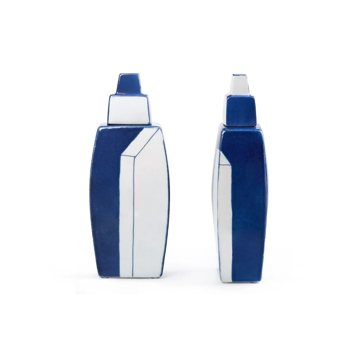 Morandi Vase Pair (Set of 2) / Blue and White