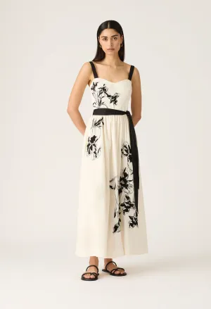 Mos the Label - Lis Embroidery Midi Dress - Ivory