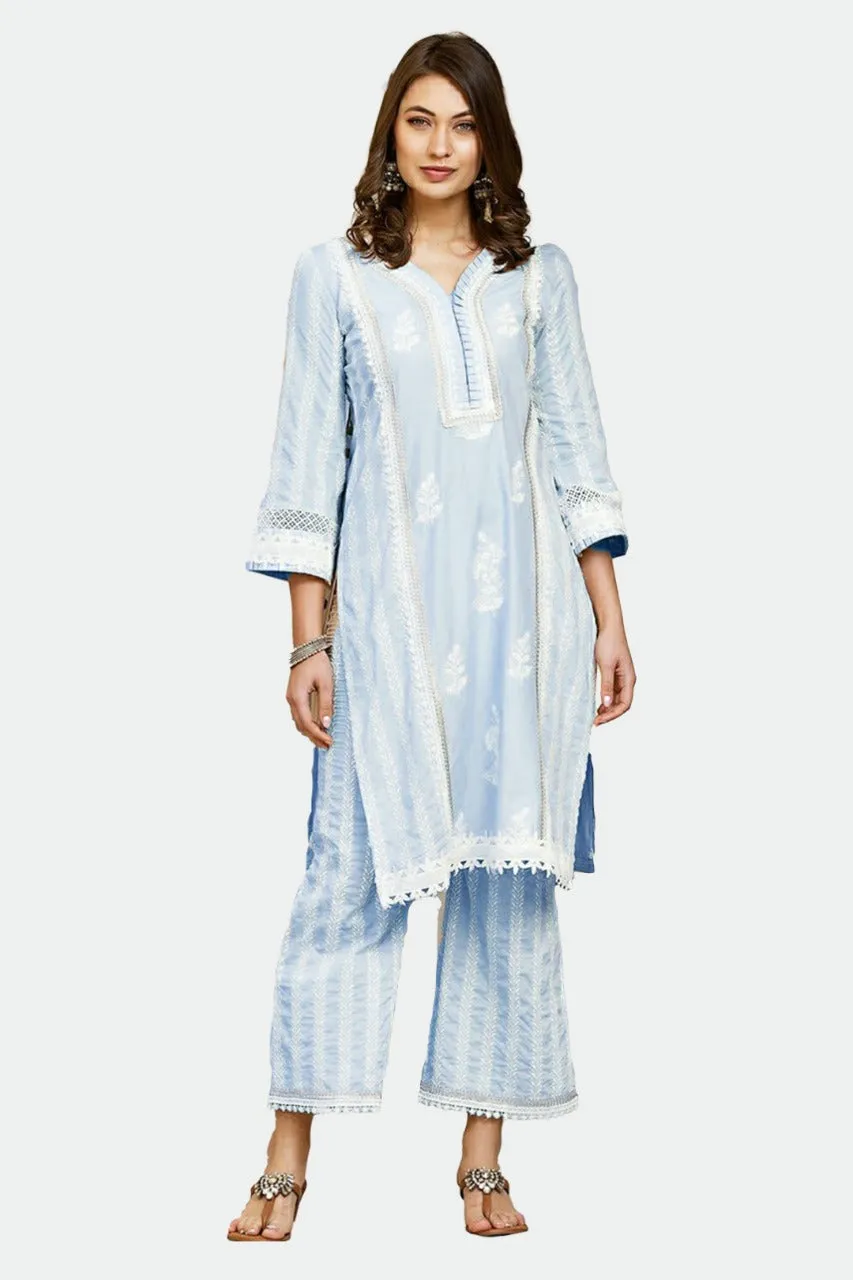 Mulmul cotton AMELIA KURTA With AMELIA PANT