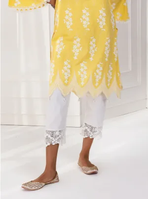 Mulmul Cotton Irena White Pant