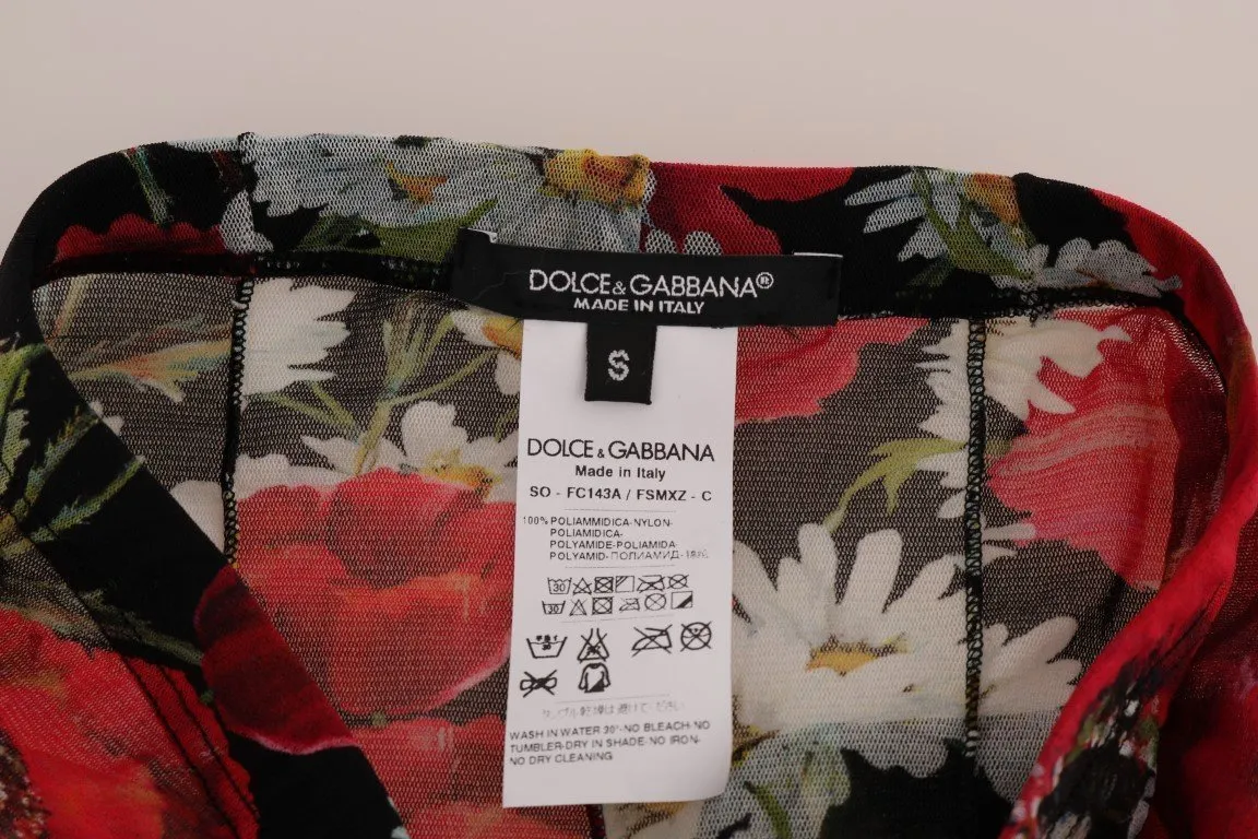 Multicolor Daisy Floral Print Stockings Tights