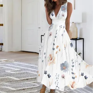 Nalini® | Stylish White Floral Dress