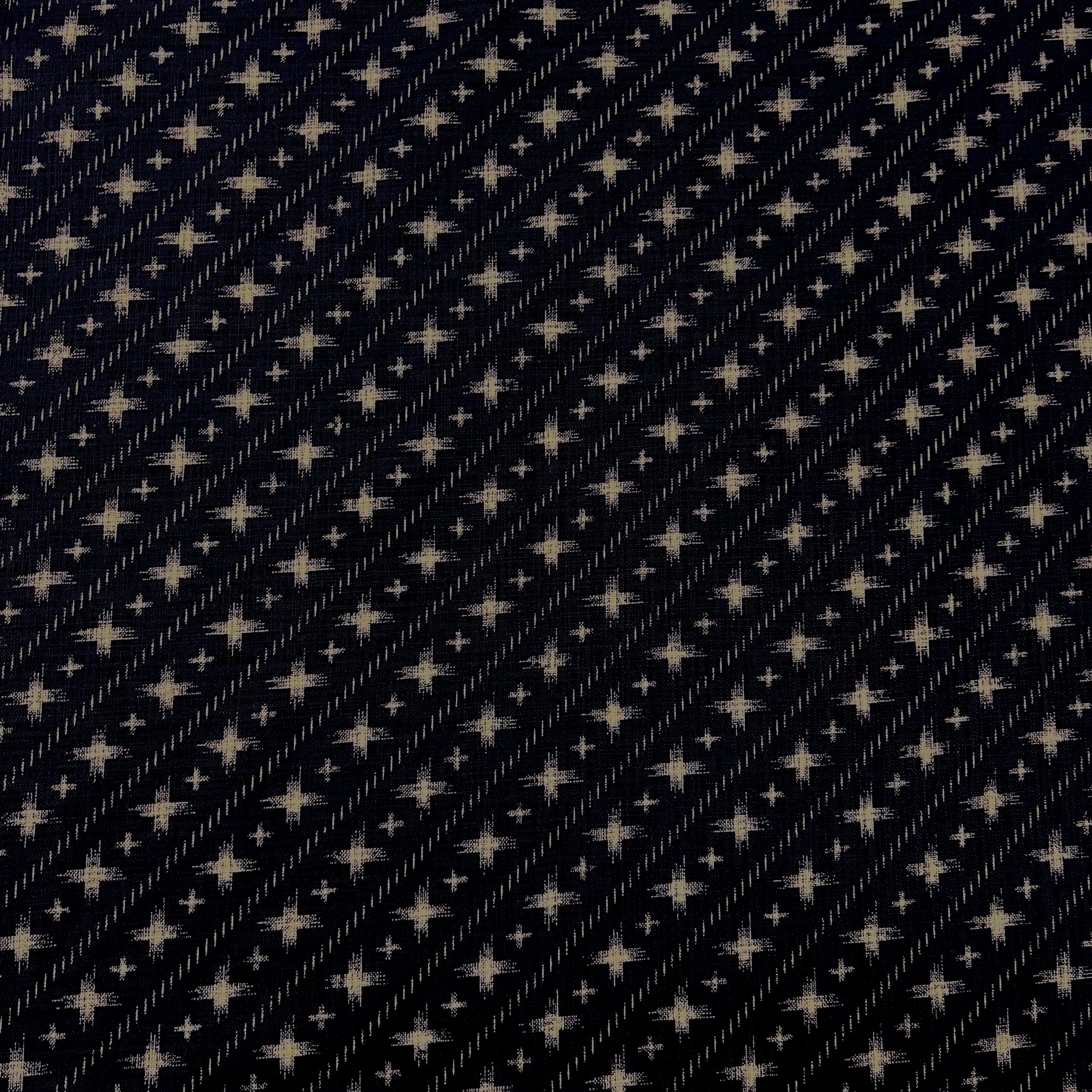 Nara Homespun - Japanese Indigo Linen Look Cotton - Splodged Crossed