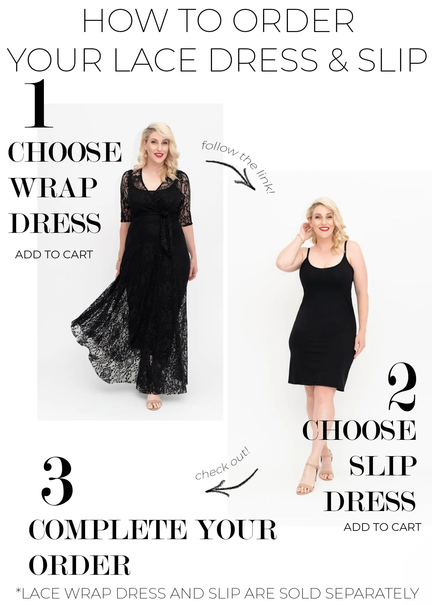 Navy Lace - Wrap Dress - Last Sizes