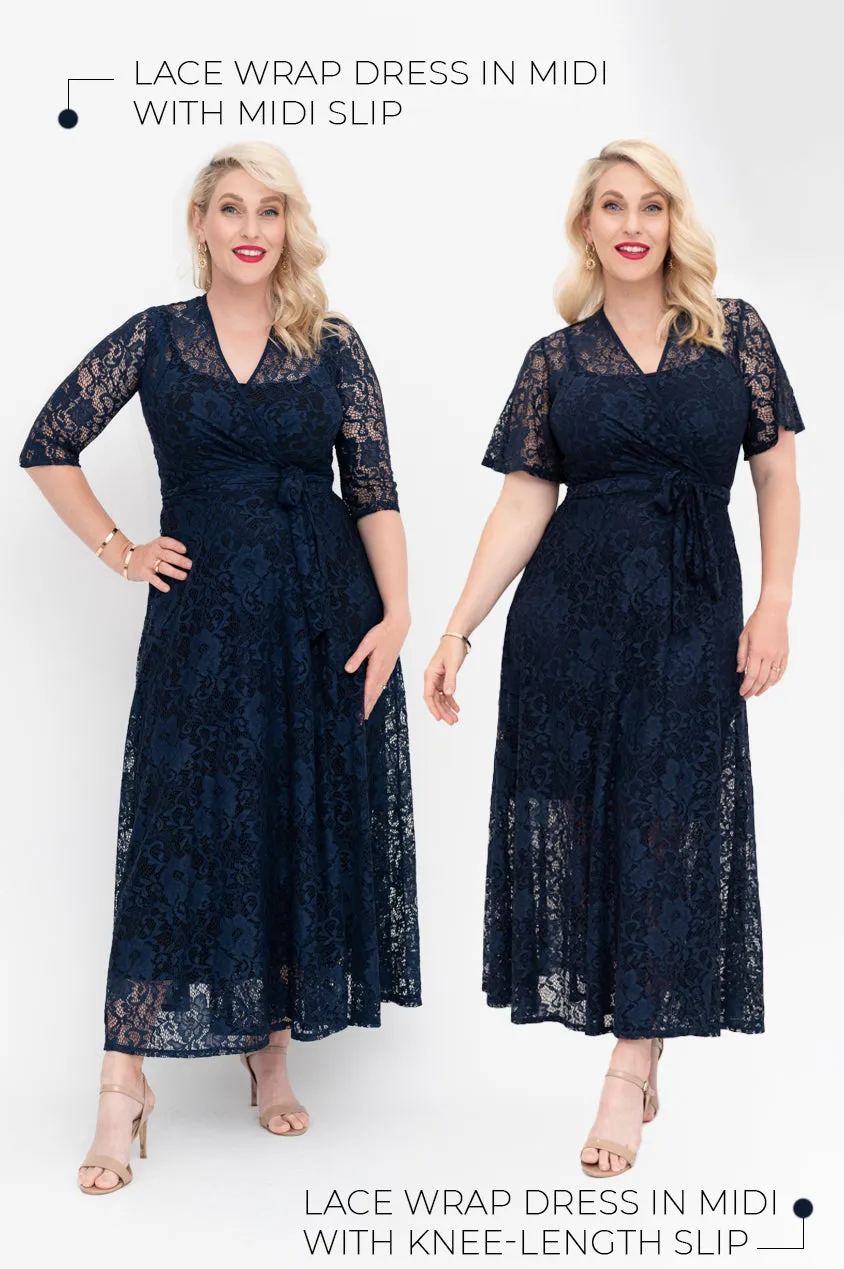 Navy Lace - Wrap Dress - Last Sizes