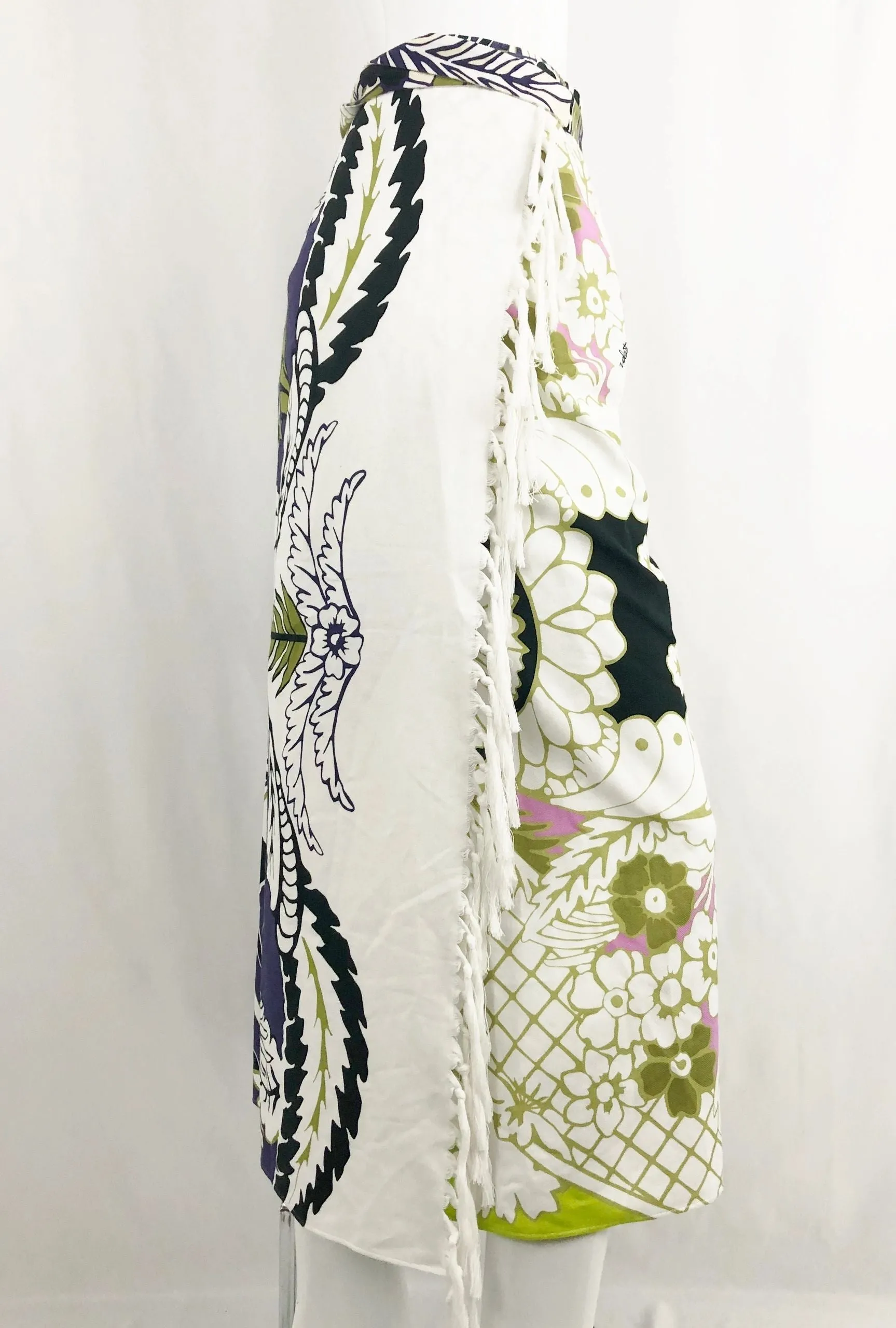 NEW Valentino Fringe Trim Maxi Skirt Size XS