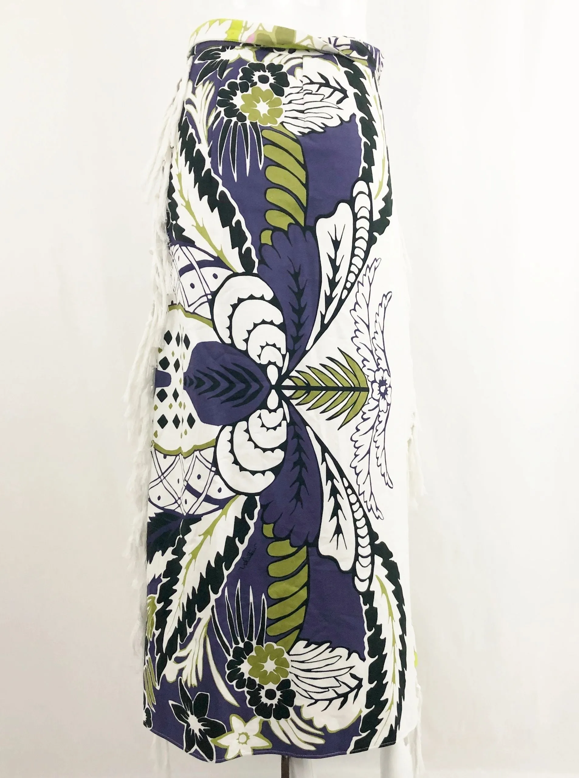 NEW Valentino Fringe Trim Maxi Skirt Size XS