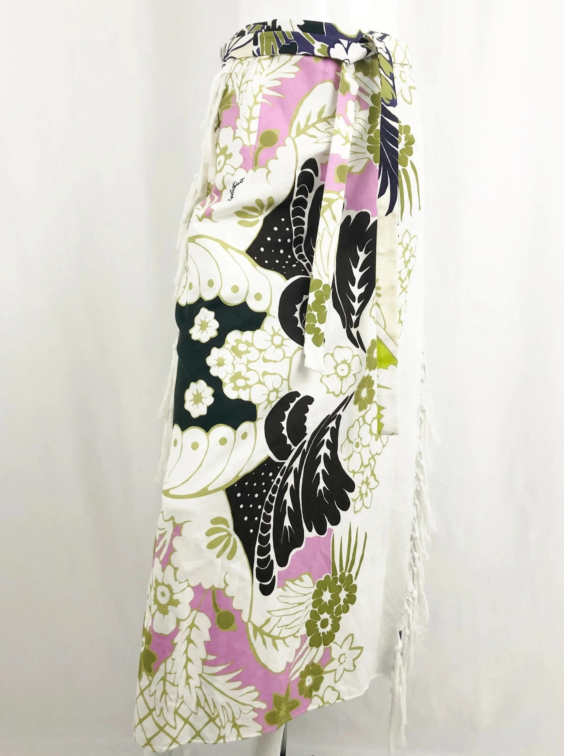 NEW Valentino Fringe Trim Maxi Skirt Size XS