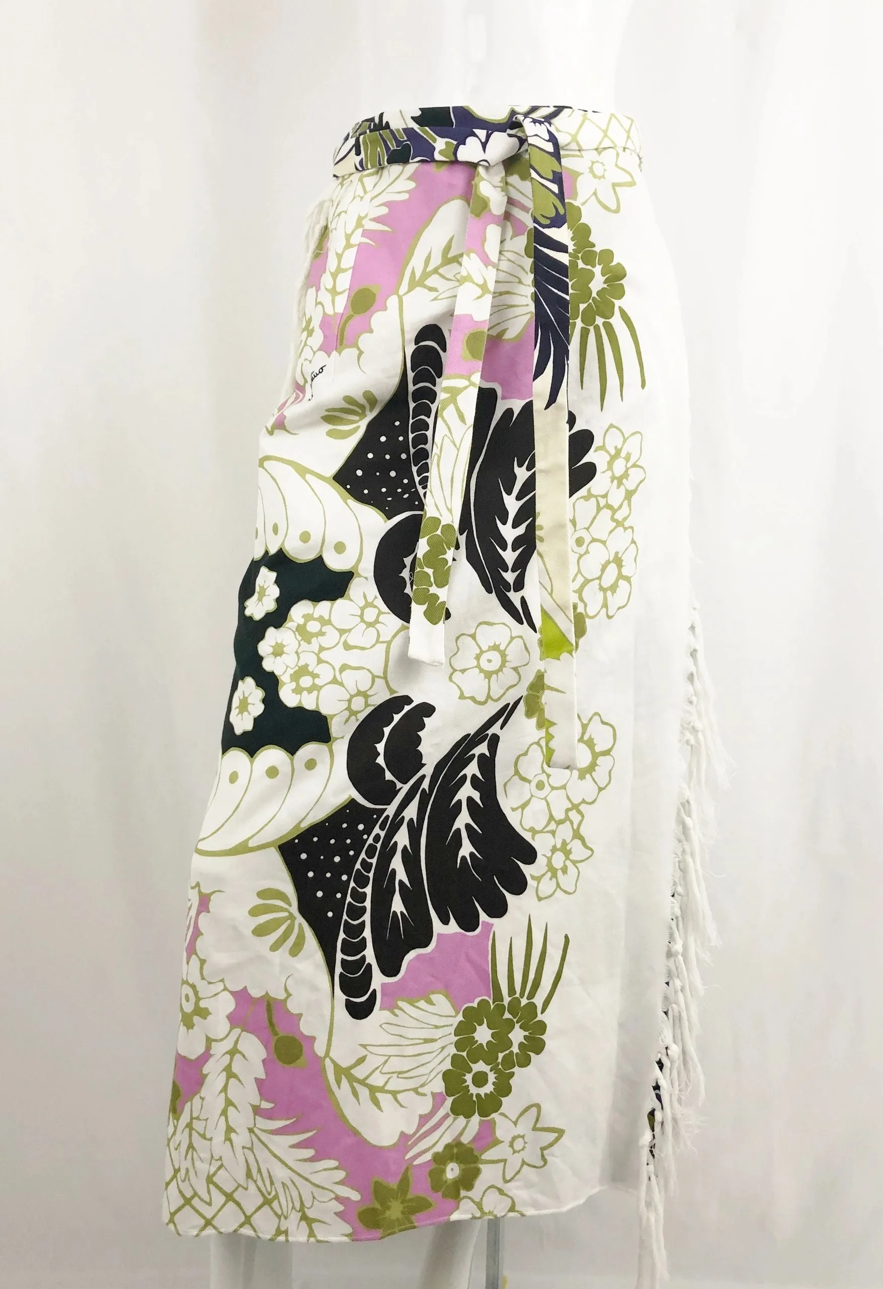 NEW Valentino Fringe Trim Maxi Skirt Size XS