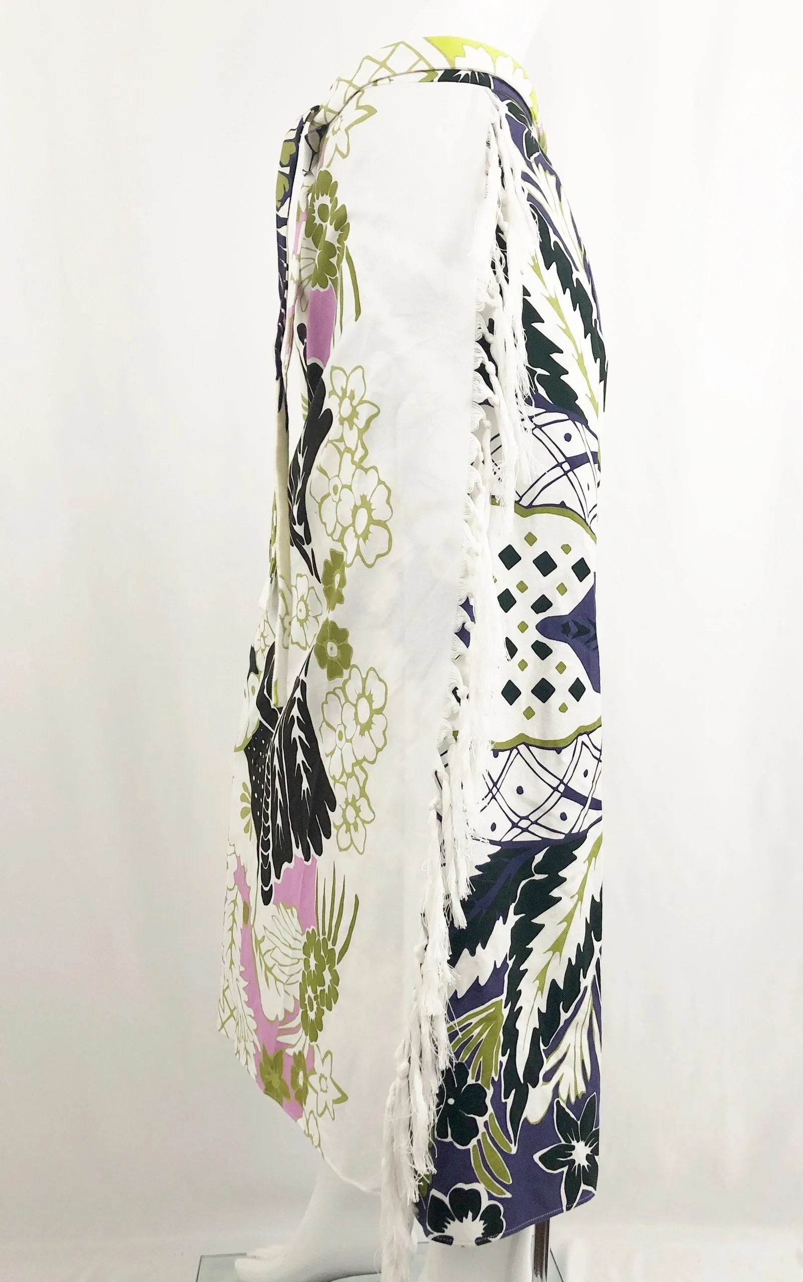 NEW Valentino Fringe Trim Maxi Skirt Size XS