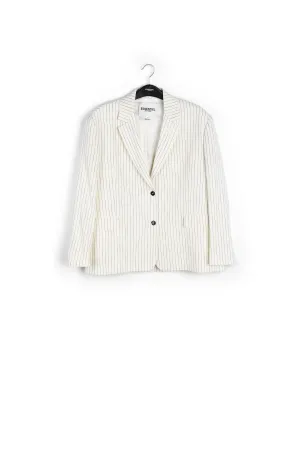 Off-white oversized pinstripe blazer