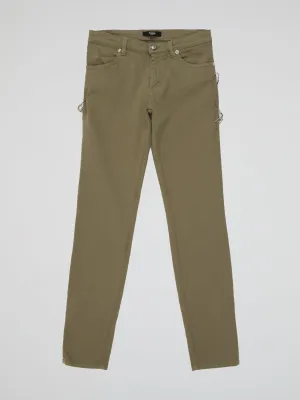 Olive Straight Cut Pants