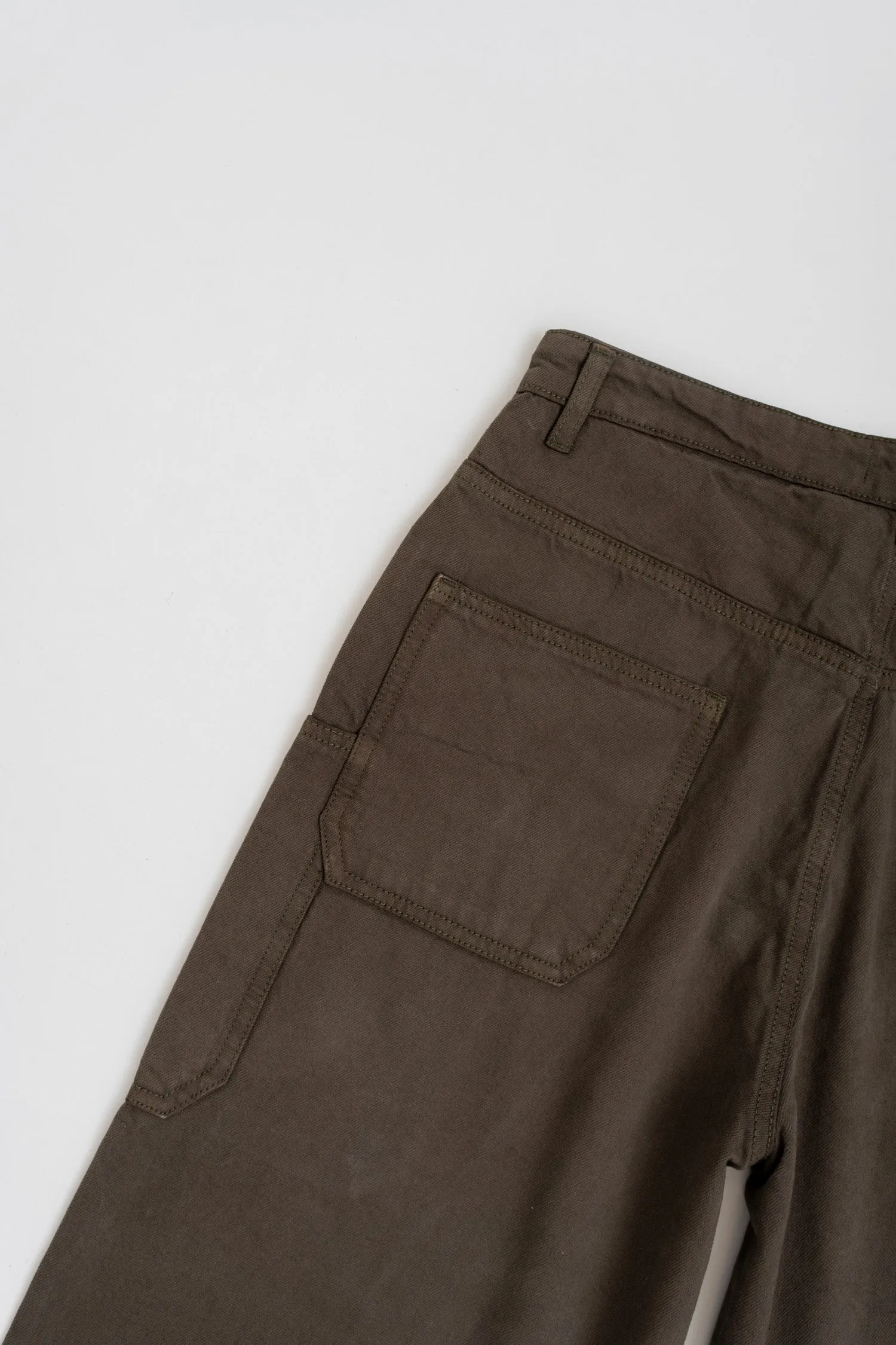 Olive Straight fit Twill Pants