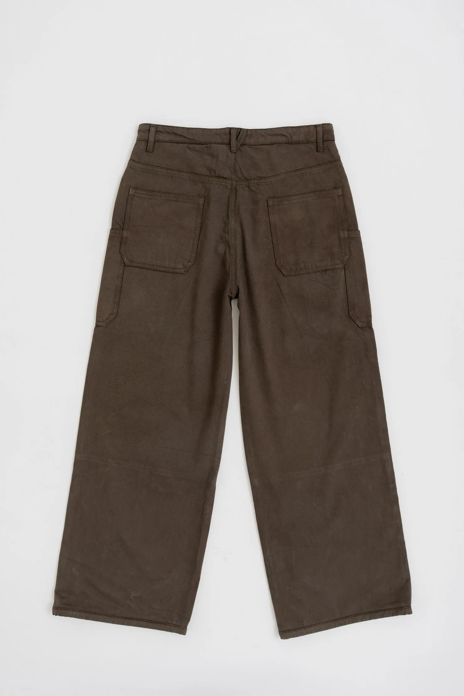 Olive Straight fit Twill Pants