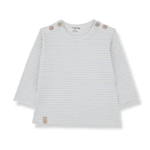 OT knit l.sleeve t-shirt - misty-blue