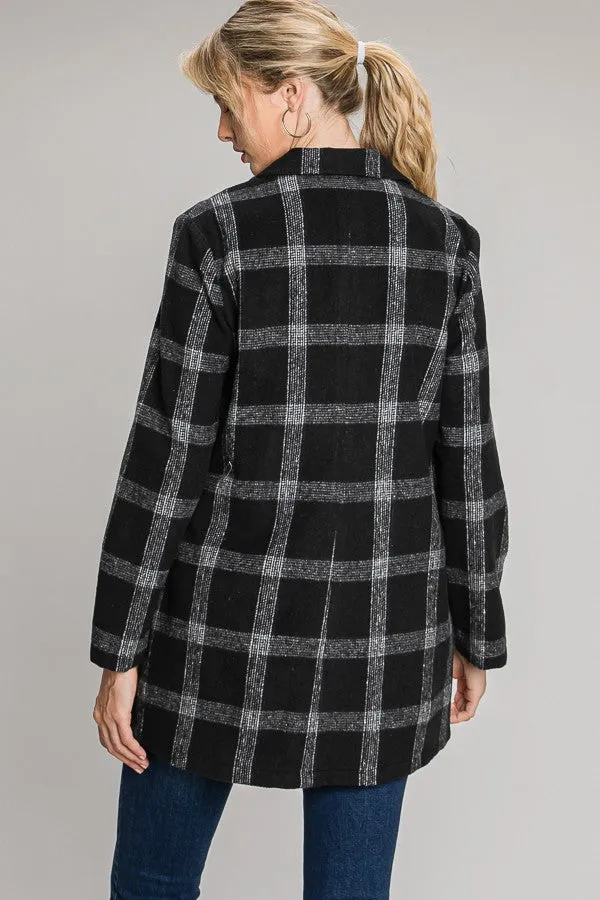 Oversized Checkered Jacket