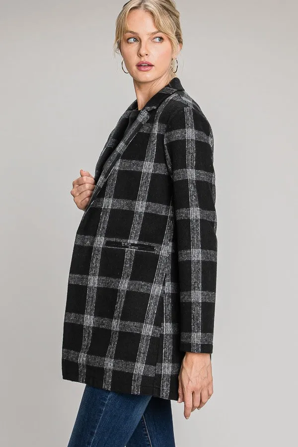 Oversized Checkered Jacket