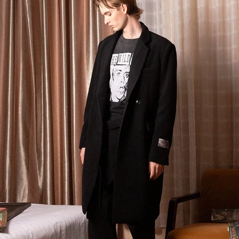 Oversized Double-Breasted Wool Coat