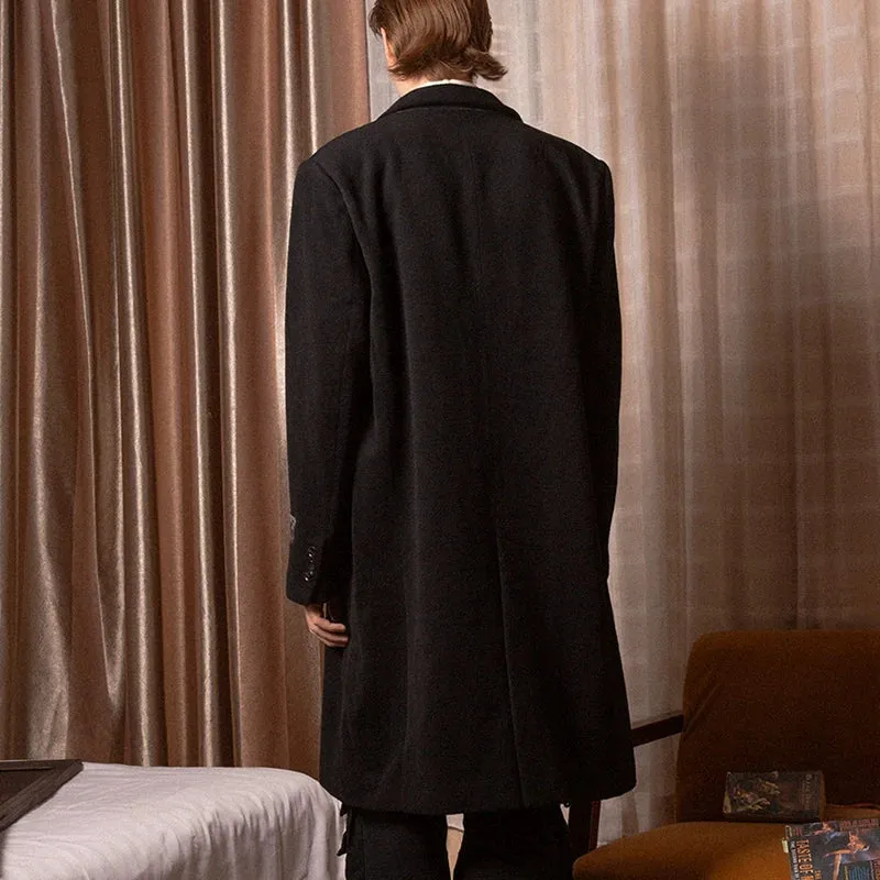 Oversized Double-Breasted Wool Coat