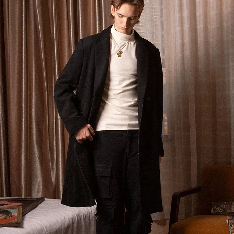 Oversized Double-Breasted Wool Coat