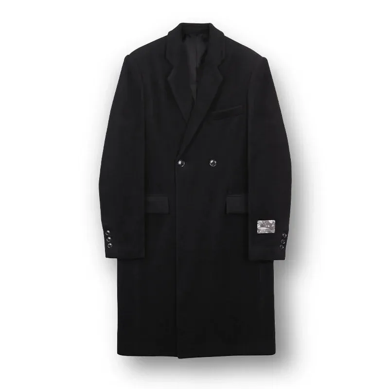 Oversized Double-Breasted Wool Coat