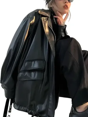Oversized Leather Jacket