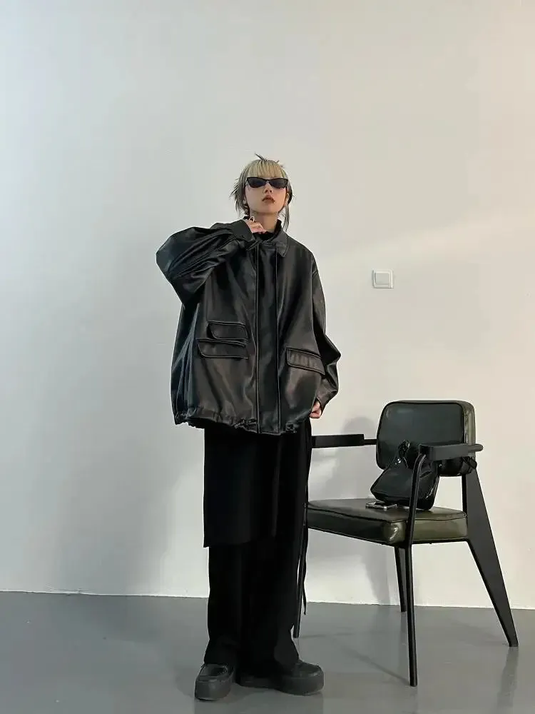 Oversized Leather Jacket