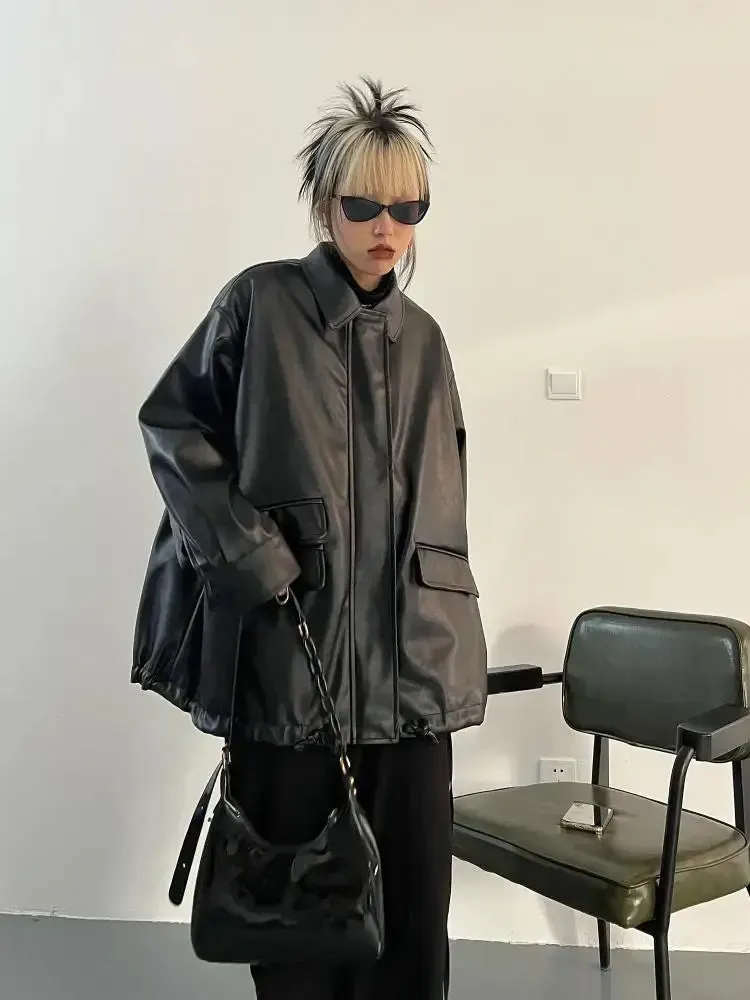 Oversized Leather Jacket