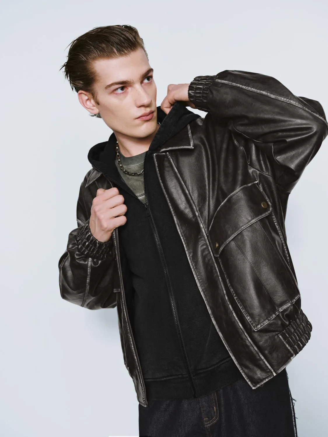 Oversized Vegan Leather Jackets