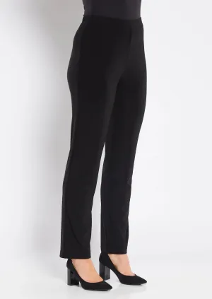PHILOSOPHY - Black Slinky Jersey Full Length Straight Pant