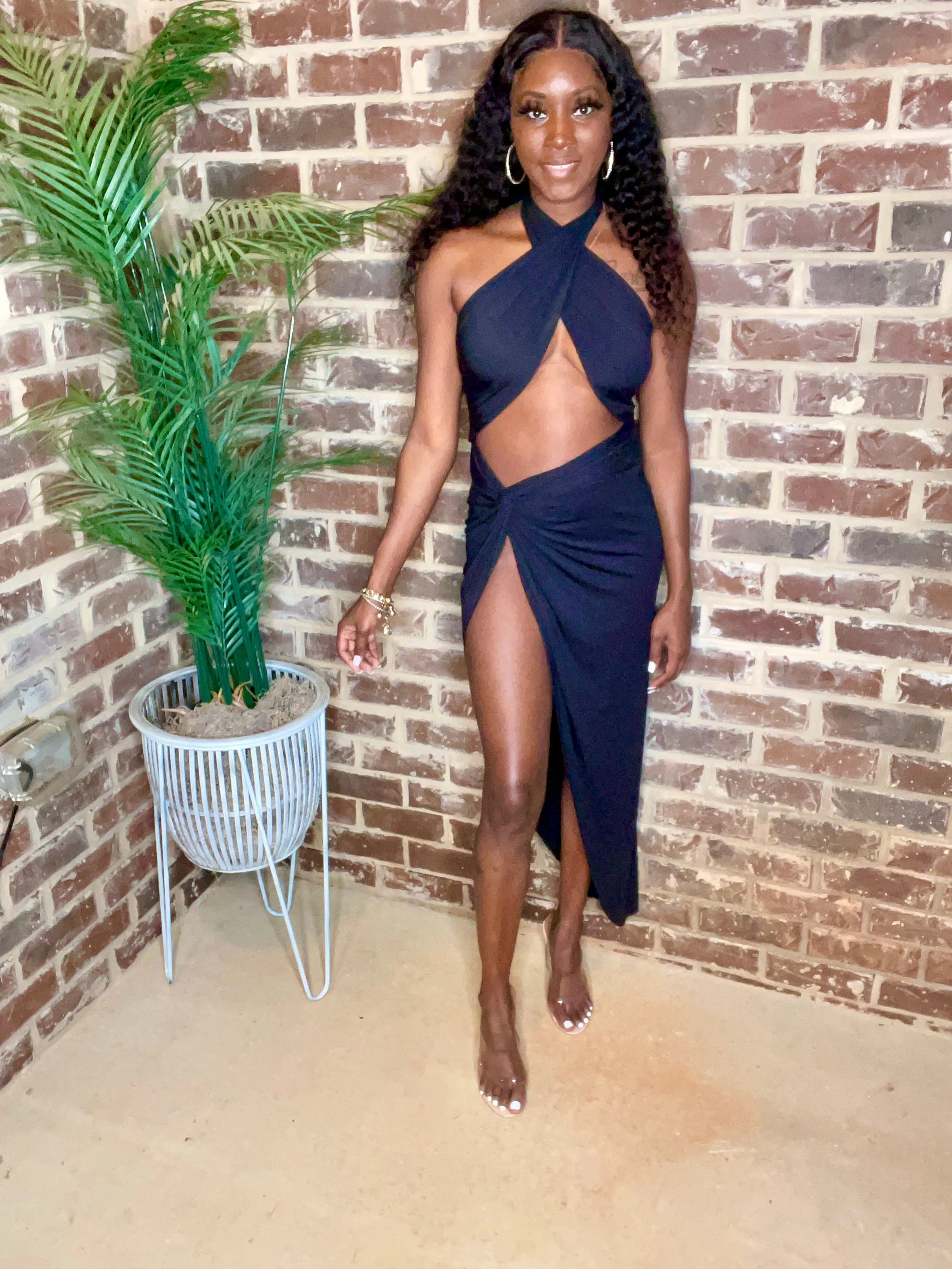 Picante Nights Twist Tie Dress