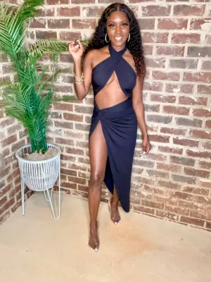 Picante Nights Twist Tie Dress