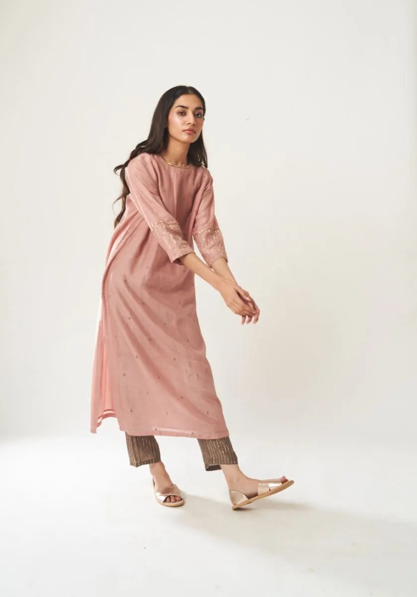 Place The Dot Arsh old rose kurta set