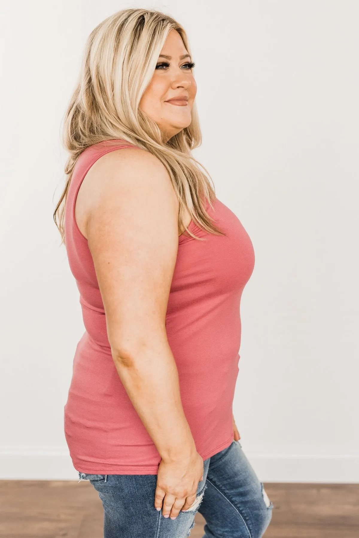 Places to Go Criss Cross Tank Top- Berry