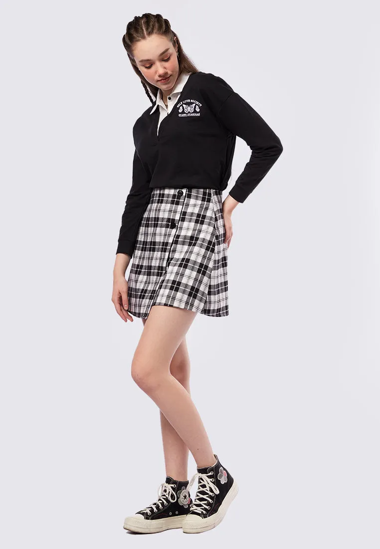 Plaid Mini Wrap Skirt