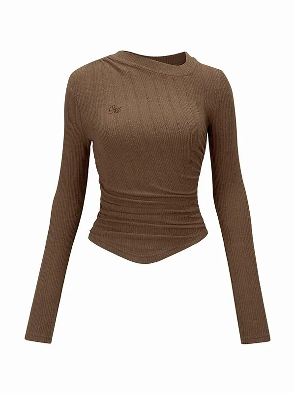 Plain Chic Tight Flare Simple Knit＆Long-Skirt