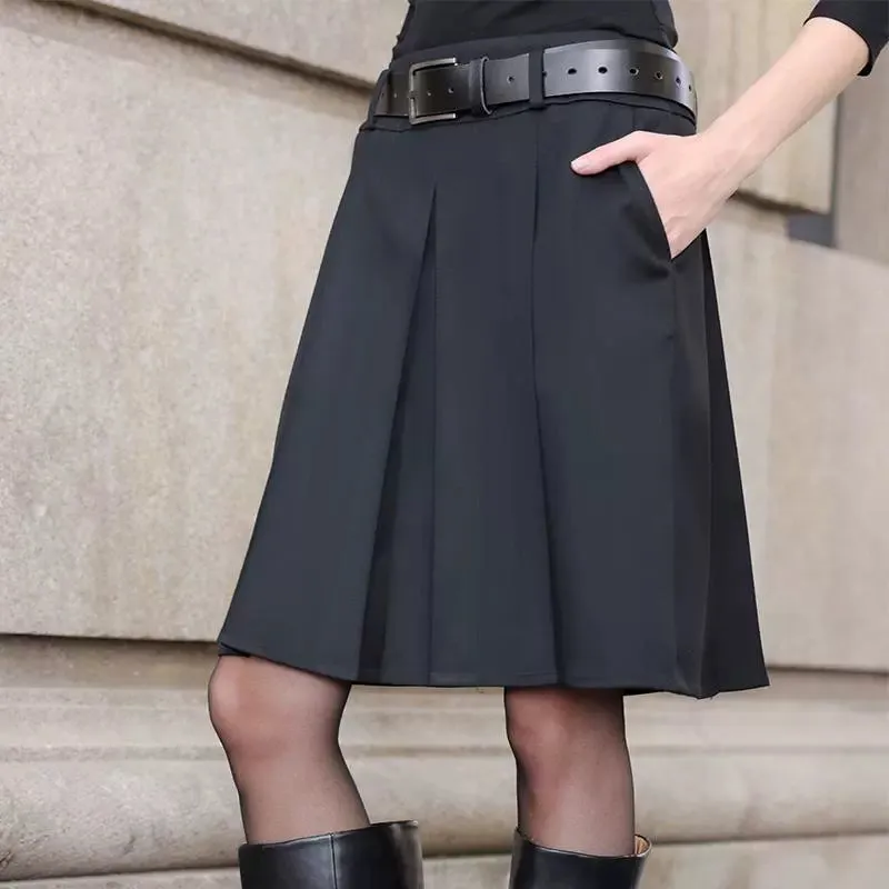 Pleated Black Skirt