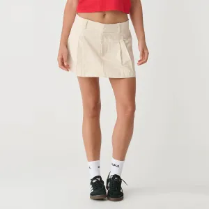 Pleated Mini Skirt - Dove