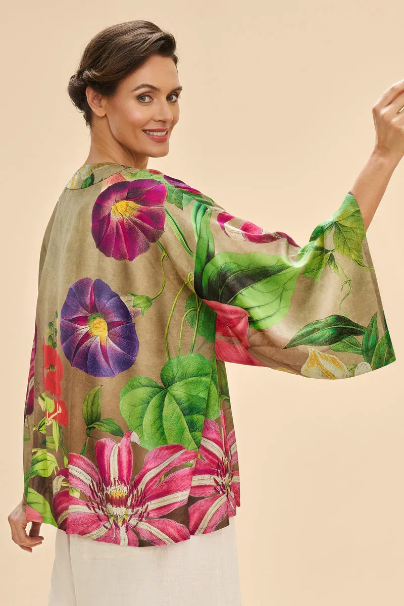 Powder Oversized Botanicals Kimono Jacket Slate