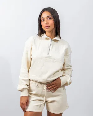 Power Half Zip - Beige