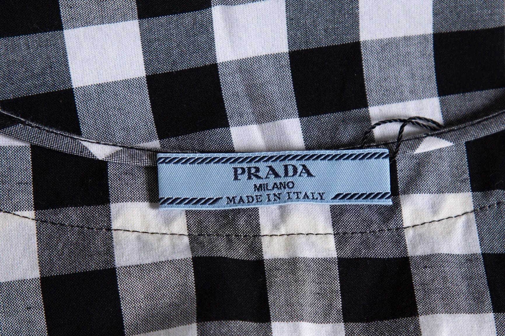 Prada 2022 Black and White Plaid Dress SZ N/A