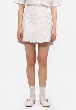 Printed Wrap Skort