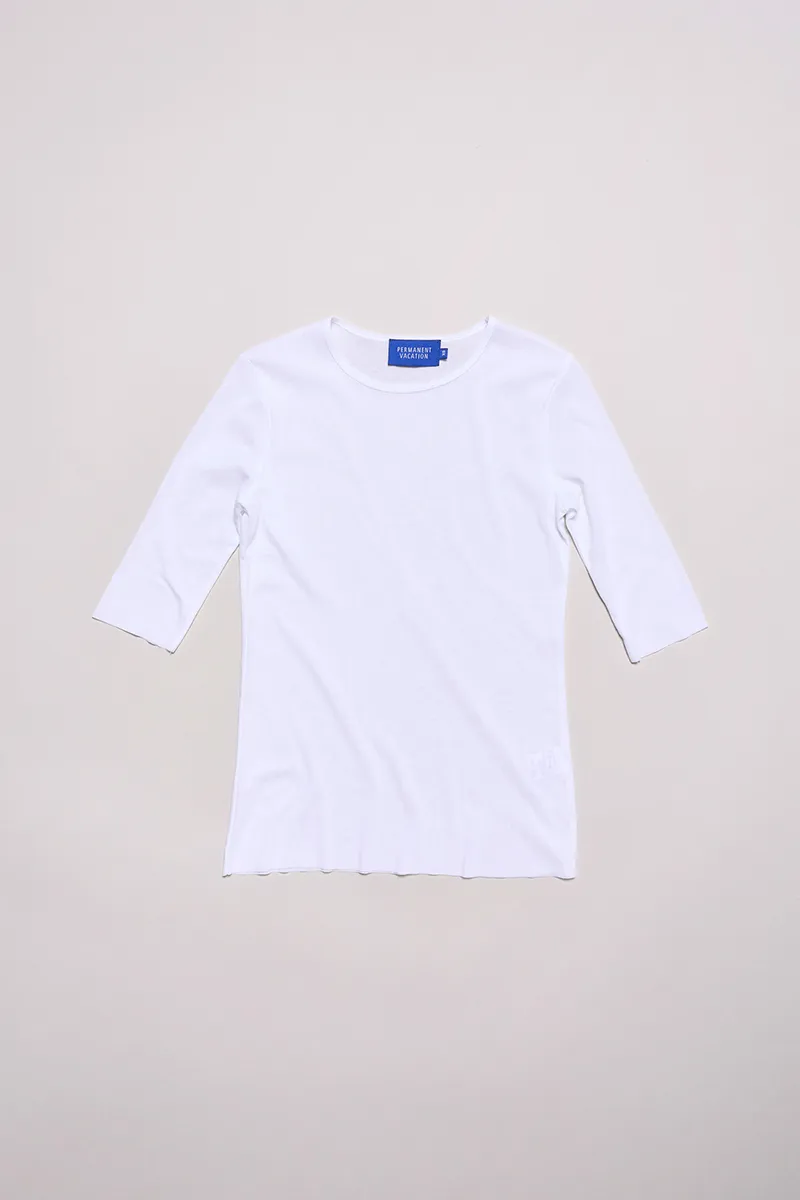 PV Connection Half Sleeve Top // White