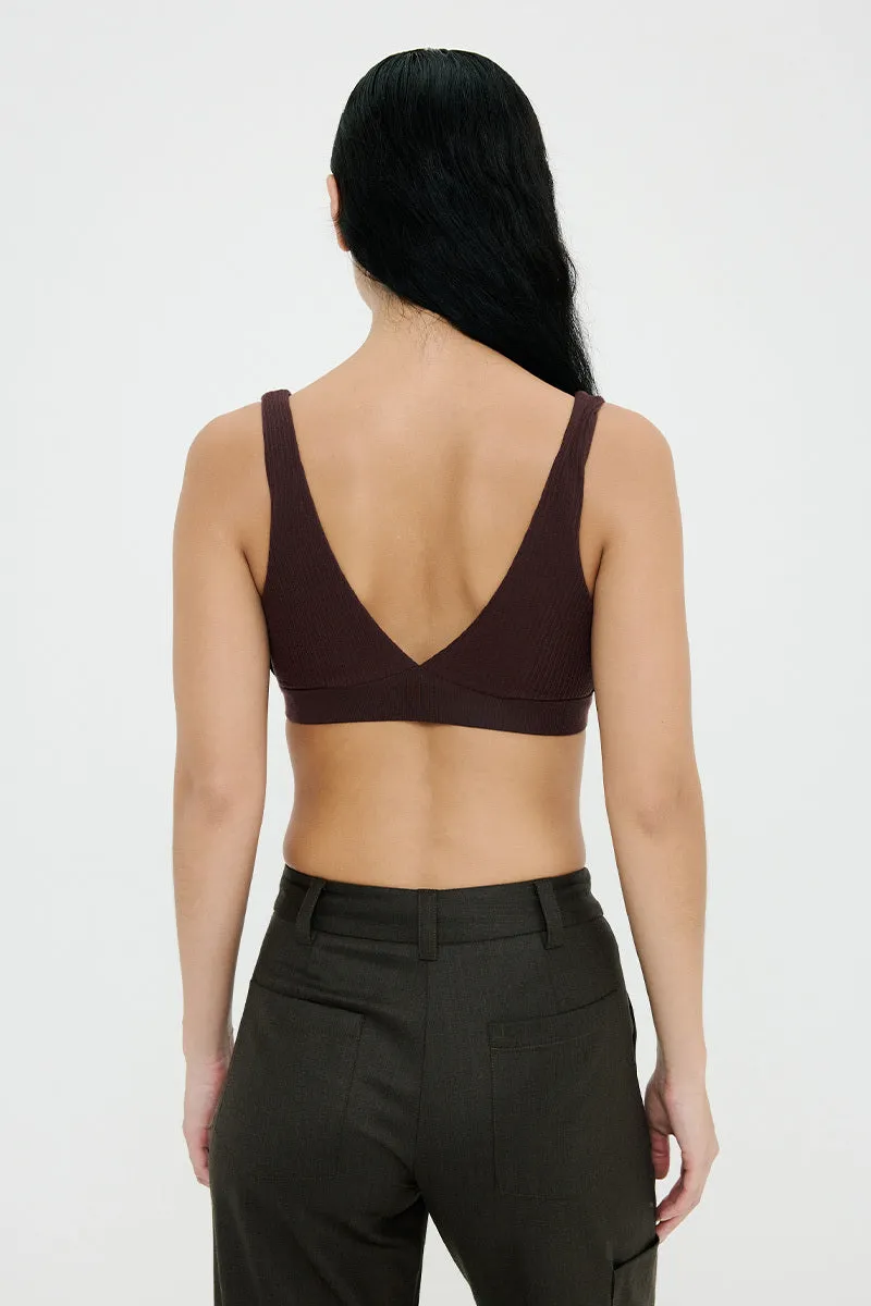 PV Segment Crop Top // Garnet